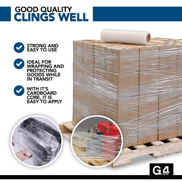 Heavy Duty Strong Pallet/Stretch/Shrink Wrap Packaging Cling Film - 400mm x 250m - Image 8