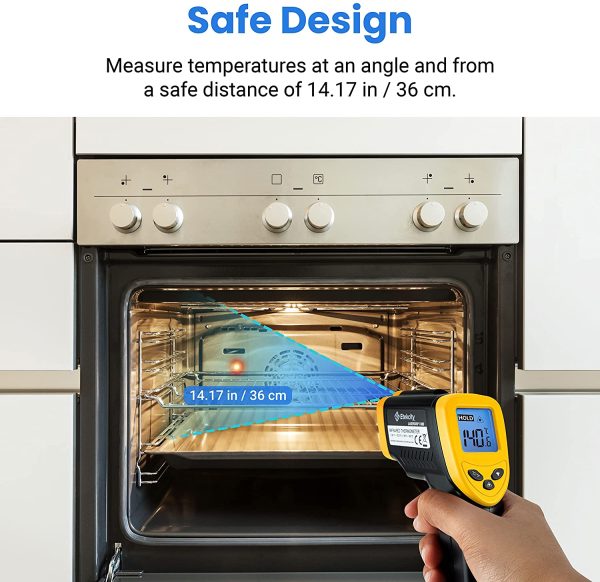 Etekcity Infrared Thermometer Non-Contact Digital Laser Temperature Gun,-50??C ~ 550??C ( -58??F~1022??F ) with LCD Display, for Cooking/Pizza Oven/BBQ/Fridge, (Not for Human), Lasergrip 1080 - Image 7