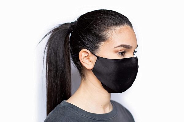 HABAC STUDIO - 100% Mulberry Silk Face Mask, Face Masks Washable UK, Reusable Face Mask, Men's Face Mask, Silk Mask, Masks for Women, Black Face Mask, Face Masks, Nose Wire. - Image 2