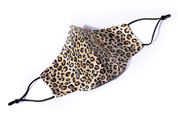 HABAC STUDIO - 100% Mulberry Silk Face Mask, Face Masks Washable UK, Reusable Face Mask, Mens Face Mask, Silk Mask, Masks for Women, Silk Face Covering, Face Masks, Nose Wire, Leopard Print - Image 3