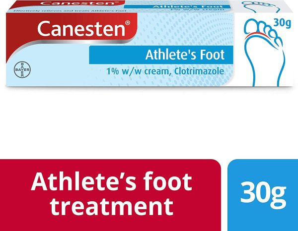 Canesten Athlete??s Foot 1% w/w Cream | Effective Athlete??s Foot Treatment | Soothes Itching | Destroys Athlete??s Foot Fungi | Antifungal Cream | Big pack |30 g - Image 3