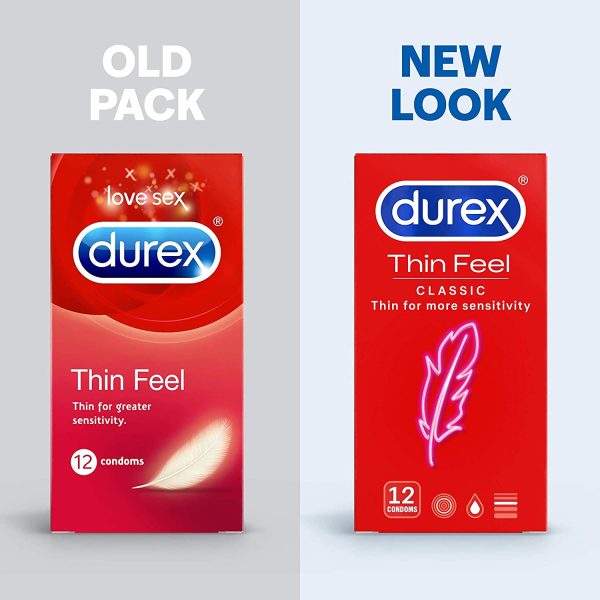 Durex Thin Feel Condoms, Pack of 20