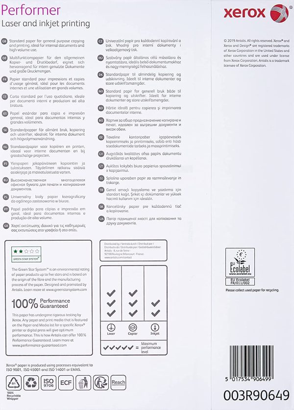 Performer Paper A4 80gsm White 003R90649 Pack of 5 Reams - Image 3