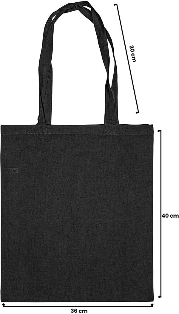 IMFAA Plain Tote Medium(40x36+60)Cm 100% Cotton Canvas Reusable Shoulder/Hand Tote Shopping Bags. - Image 5