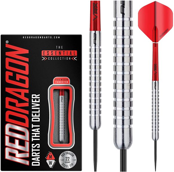 RED DRAGON Hell Fire 22g, 24g or 26g Tungsten Darts Set with Flights and Stems - Image 2