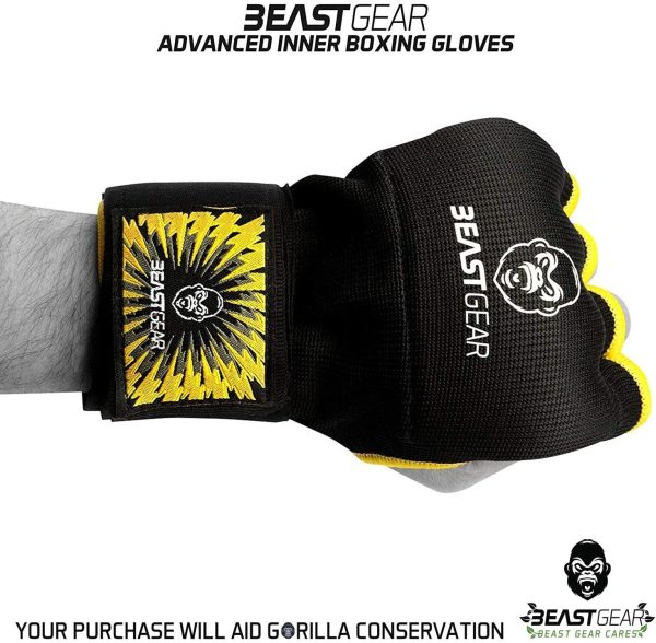 Beast Gear Advanced Inner Boxing Gloves Gel Mitts for Combat Sports, MMA and Martial Arts - Image 5