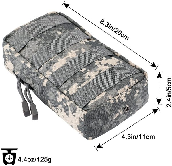 G4Free 2 Pack Tactical Molle Pouches Compact Utility Gadget Gear EDC Pouch Small Pack Waist Bag Chest Vest Saddlebag for Outdoor Camping Hiking Trekking - Image 3