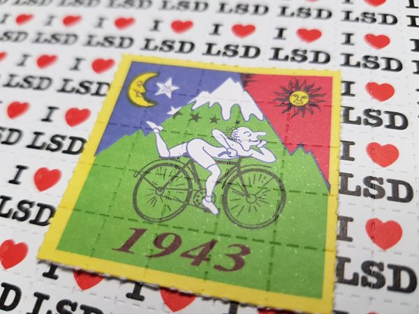 Bicycle Day Blotter Art Psychedelic Art LSD Acid Art 25 Tab Sheet Gift - Image 2