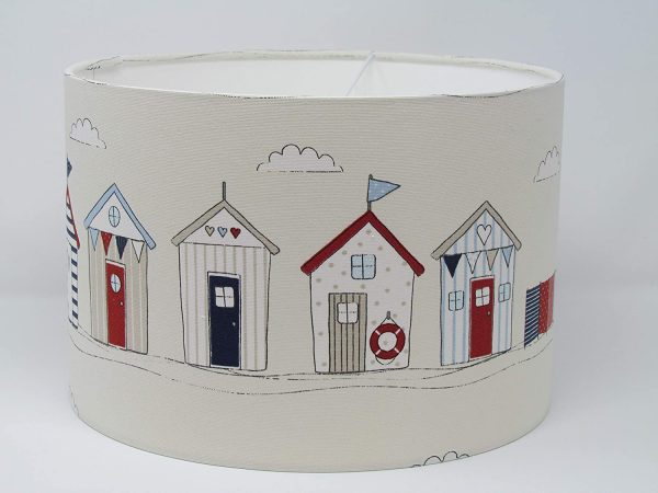 Blue Beach Hut Drum Lampshade - Image 9