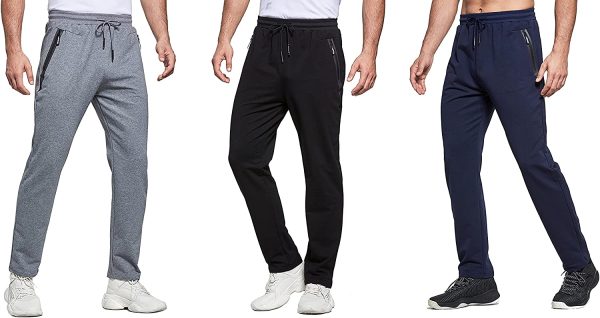 HCSS Mens Joggers with Zip Pockets Elasticated Waist Tracksuit Bottoms Men for Running,Sports,Lounge - Image 5