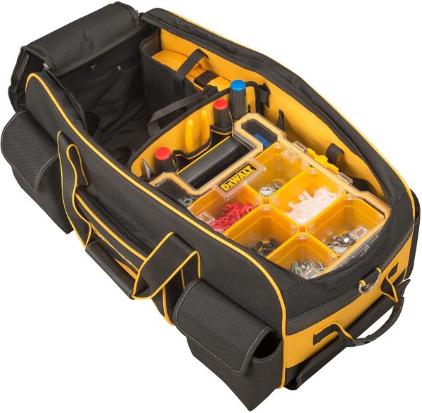 Dewalt DWST1-79210 Duffel Trolley Bag with Wheels, Yellow/Black, Large 26-Inch - Image 2