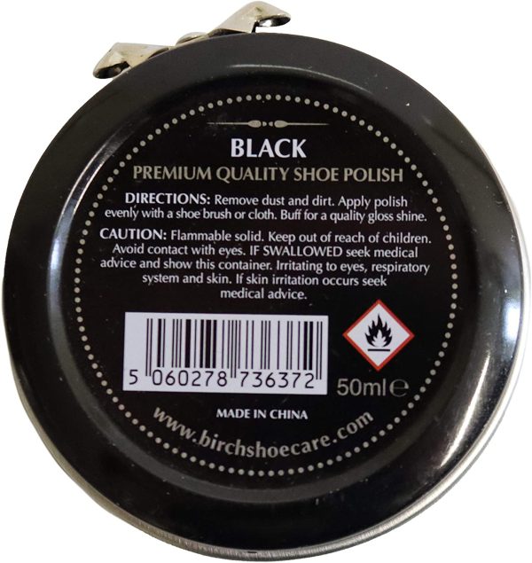 Charles Birch Premium Quality Shoe Polish 50ml, High Pigment, Cleans Protects Shines inc Carnauba Wax, Lever Open Tin - Image 2