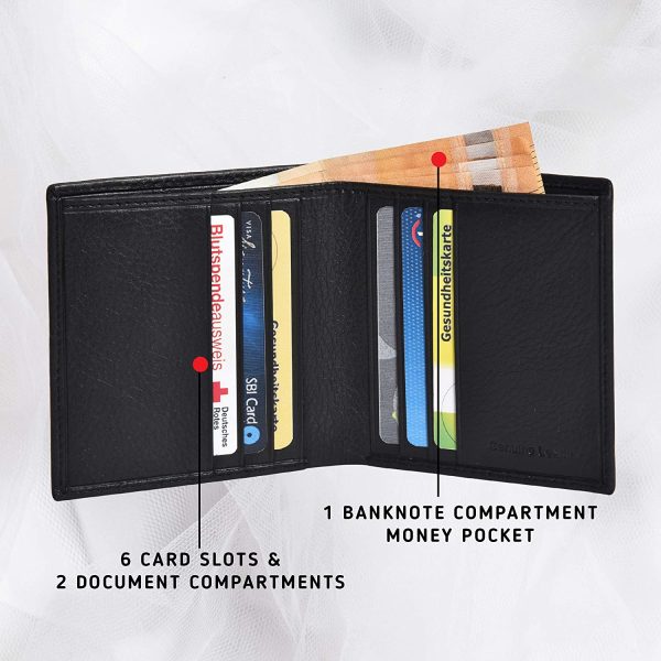 Amazon Brand - Eono Small Leather Wallets with RFID- 2 Note Compartment Ultra Slim Wallet for Men & Women - Image 4