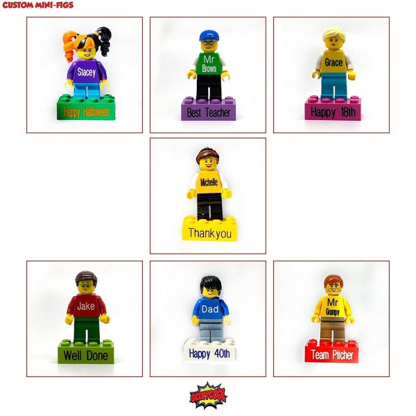 Personalised Mini Figure and Brick. Made using up-cycled Lego - Image 3