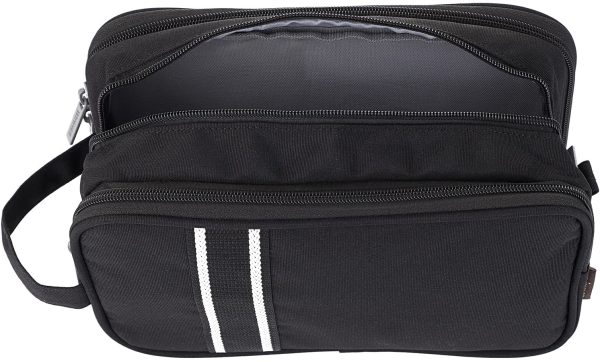 IGNPION Travel Toiletry Wash Bag Dry & Wet Separation Gym Shaving Organiser Bag with 3 Compartments ??Black?? - Image 2