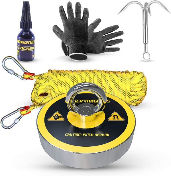 Magnet Fishing Kit | Fishing Magnet Complete Fishing Magnets Set with 330LBS Magnet, Thicker Rope and Large Grappling Hook - Image 5