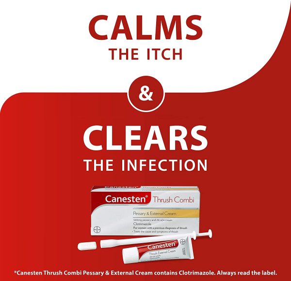 Canesten Thrush Combi Pessary & External Cream for Thrush Treatment | Clotrimazole | Two-Step Complete Relief Thrush Treatment - Image 6