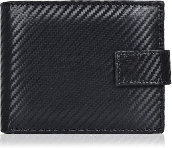 Eono by Amazon 7 Credit Card Leather Wallet- RFID Slim Wallets for Men with 2 ID &Coin Pocket (Black Carbon) - Image 7