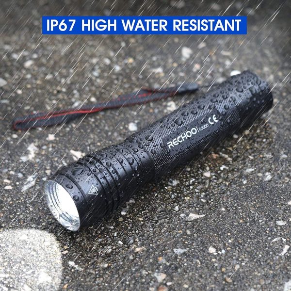 LED Torch, 3000 Lumen Super Bright Torches - 3 Modes, Long Working Time, Zoomable and IP67 Waterproof - Powerful Flashlight for Fishing Camping Emergency - Image 3