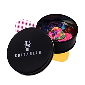 Guitar Lab pick tin with plectrums