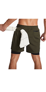 Mens 2 in 1 Shorts 