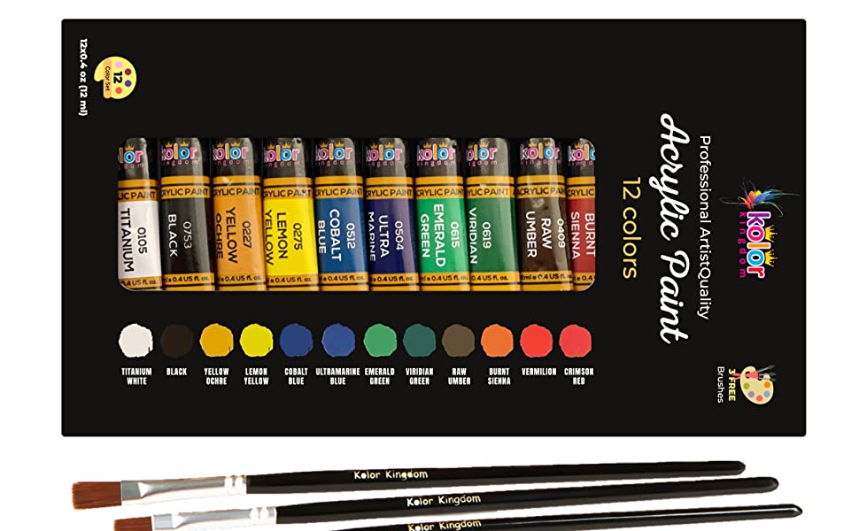 ACRYLIC PAINTS 12 SET