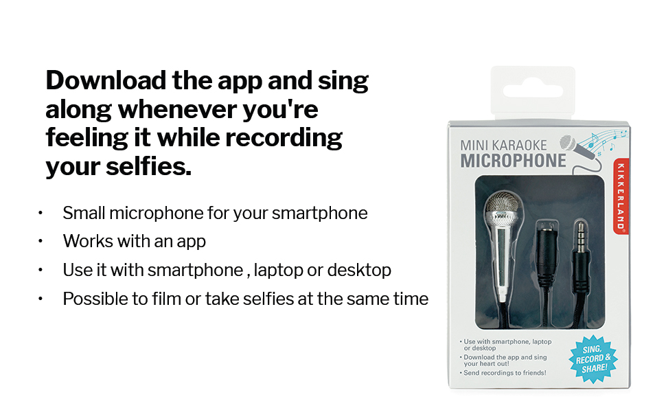 Kikkerland Mini Karaoke Microphone