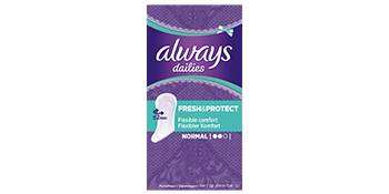 Try Always Dailies Fresh & Protect panty liners