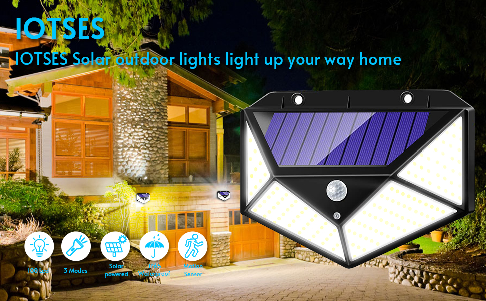 IOTESE Solar outdoor lights light up your way home