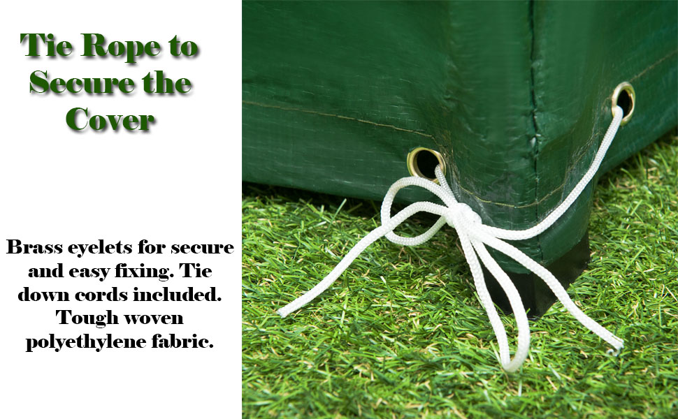 tie rope to secure the cover brass eyelet