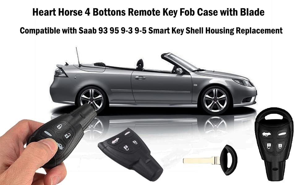 Saab 93 95 9-3 9-5 Smart Key Shell