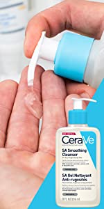 CeraVe;Smoothing;Cleanser;Rough;Dry;Skin;Face;Body; Keratosis Pilaris; Salicylic Acid