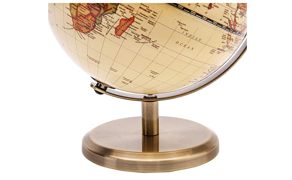 Exerz TOPGLOBE 14cm World Globe - Educational/Geographic/Modern Desktop Decoration