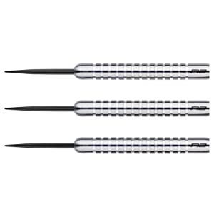 Red Dragon Darts Set Tungsten Hell Fire Silver Black Grooved Flights Stems Shafts