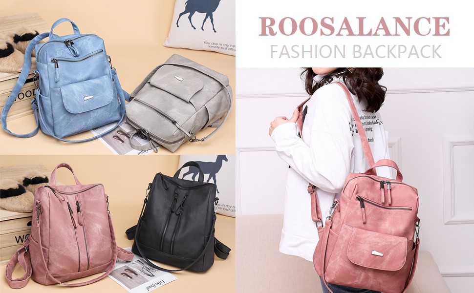 ROOSALANCE WOMEN BACKPACK PURSE