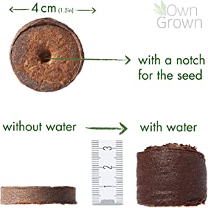 OwnGrown Coco Coconut Coir Plant Starter Pellets Seeds Peat Free Soil Compost Sowing Fertiliser 