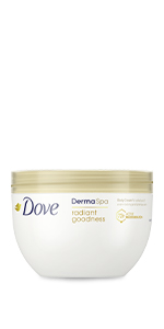 Dove DermaSpa Goodness3 Body Cream 300 ml transforms dry skin to even-looking, velvety-soft skin