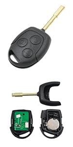 433Mhz 3 Buttons Remote Entry Key Fob with 4D63 Chip Fit for Ford Mondeo / Fiesta /Fusion / Transit