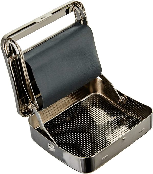 16925 Zigzag Rolling Box for the Perfect Cigarette Rolling Machine, Chrome, Silver, 8 x 8 x 2 cm - Image 3