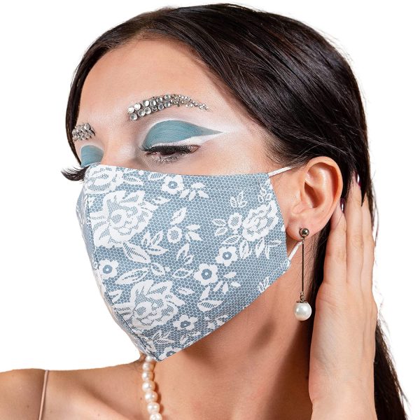 Floral Face Masks Washable UK, 100% Cotton 4 Layer Reusable Filter Pocket Mask, Womens Breathable Mouth Cover, Handmade in UK - Image 3