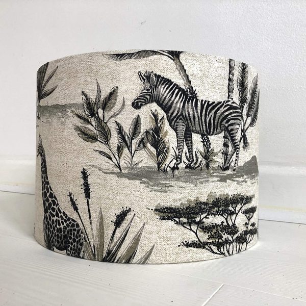 Handmade Lampshade Safari animals Elephant Girrafe