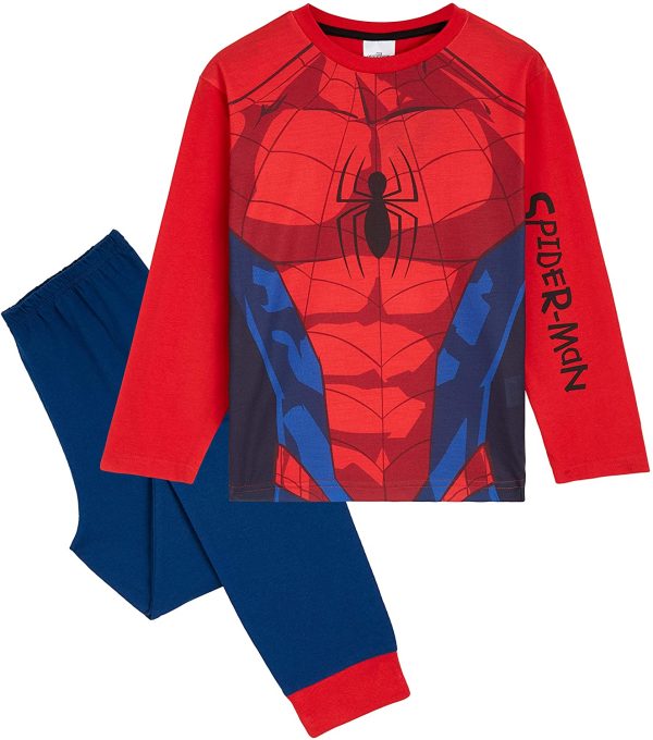 MARVEL Spiderman Boys Pyjamas, Fun Clothes for Kids, 2 Piece Long Cotton PJs, Superhero Dress Up Costume, Official Merchandise, Gifts Idea Children and Teens - Image 5