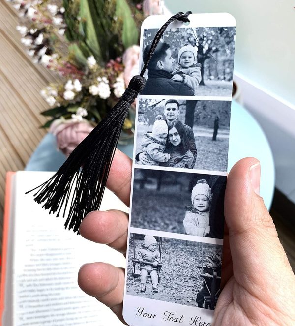 Father's Day Personalised Metal Photo Booth Bookmark with Tassel | Photo Gift for Dad - Image 7