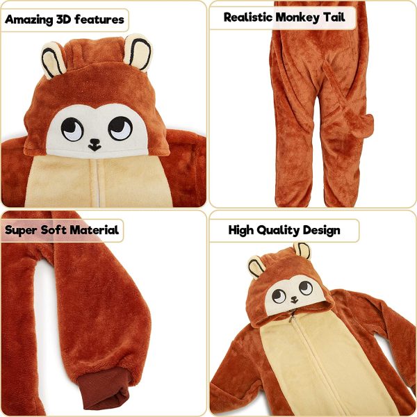 CityComfort Onesie for Kids Super Soft Animal Pyjamas Sleepsuit Warm Jumpsuit for Girls and Boys - Image 3