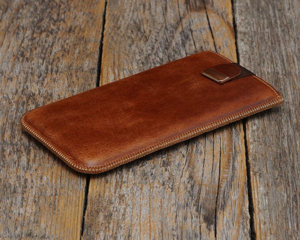 Italian Leather Case for iPhone 13/13 Pro, Pouch with Magnetic Pull Band - Image 8