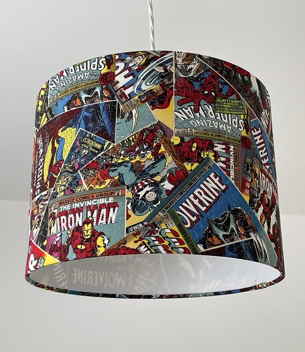 Marvel Comic Book Super Drum Lampshade - Image 4