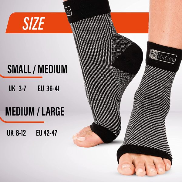 FIT NATION Plantar Fasciitis Support Socks for Weak Ankles, Arches, Heels (2 PAIRS) Ultimate Compression Sleeves For Your Aching Feet, For Running - Get That Spring Back In Your Step - Image 4