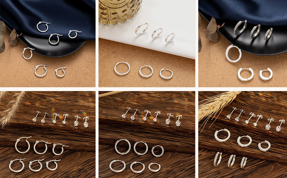 Silver Hoops Earrings