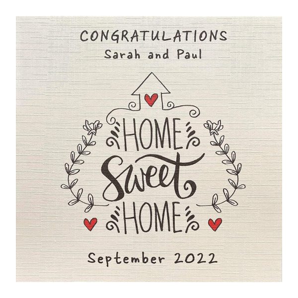 Personalsied New Home House Warming Card Luxury - Handmade UK