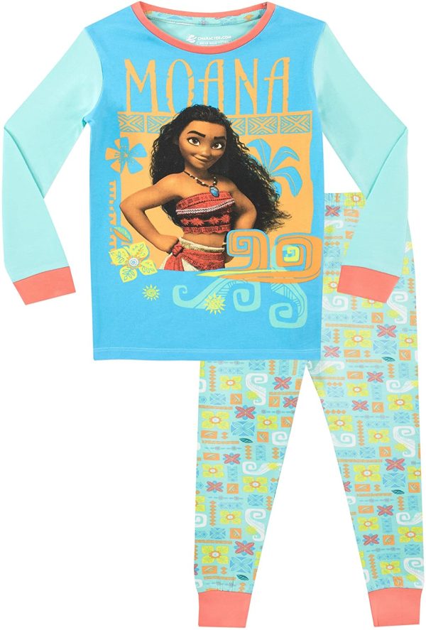 Disney Girls Moana Pyjamas Snuggle Fit - Image 4